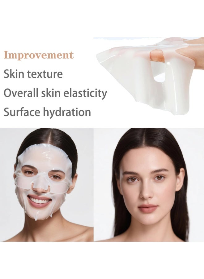 KOEC 4PCS Deep Collagen Anti Wrinkle Lifting Mask Bio Collagen Hydrating Firming Overnight Hydrogel Mask Instant Brightening Firming Anti Aging Face Sheet Masks Moisturizing Face Mask Korean Skin Care Facial Hydrogel Sheet Masks - Image 2