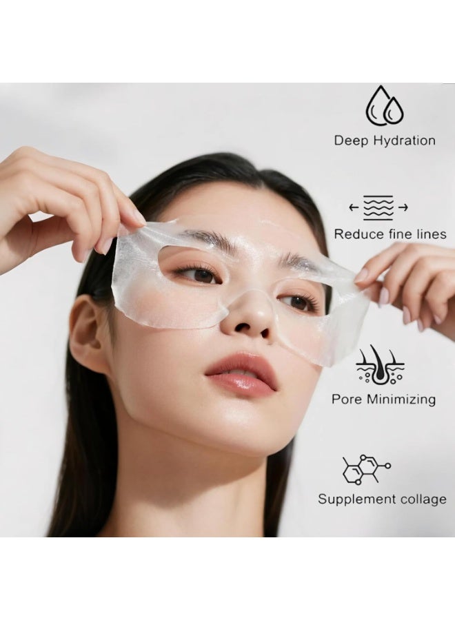 KOEC 4PCS Deep Collagen Anti Wrinkle Lifting Mask Bio Collagen Hydrating Firming Overnight Hydrogel Mask Instant Brightening Firming Anti Aging Face Sheet Masks Moisturizing Face Mask Korean Skin Care Facial Hydrogel Sheet Masks - Image 4