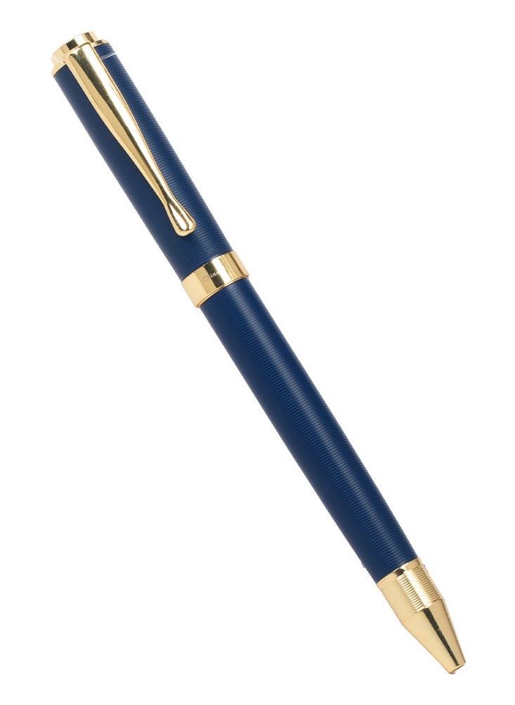 RS Men's RS pen in blue and gold metal with blue ballpoint  - Image 1