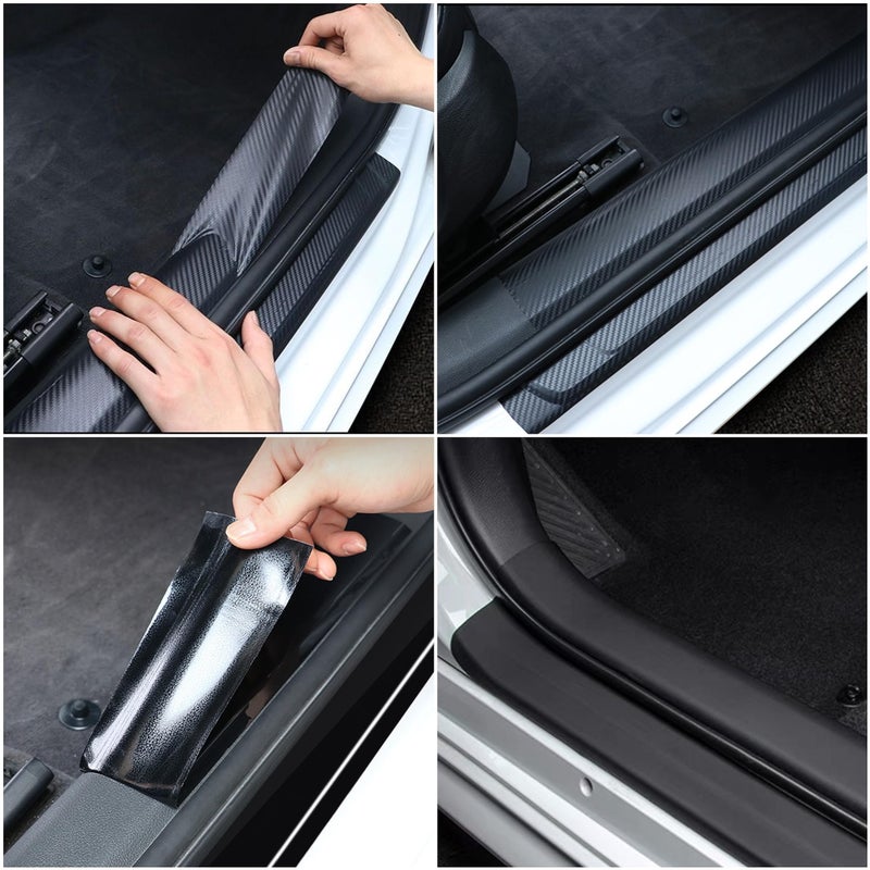 GRTHTATI 4IN X 30FT Gloss Black Vinyl Wrap for Chrome Delete Window Trim Car Door Sill Protector with Air Release Channel Including Vinyl Wrap Tool Kit - Image 3
