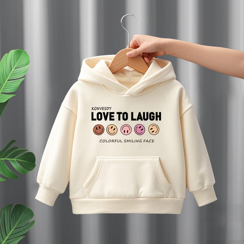 Explosions Pure Cotton Fleece-Lined Thickened Hooded Sweat Korean Style Children'S Boys And Girls Comfortable Top - Image 2