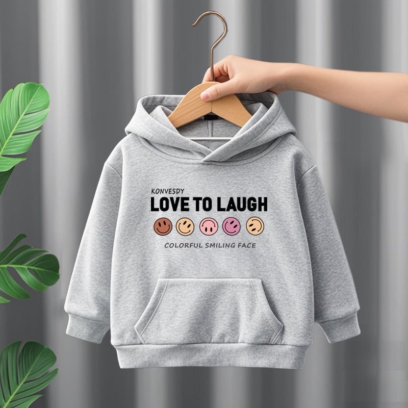 Explosions Pure Cotton Fleece-Lined Thickened Hooded Sweat Korean Style Children'S Boys And Girls Comfortable Top - Image 5