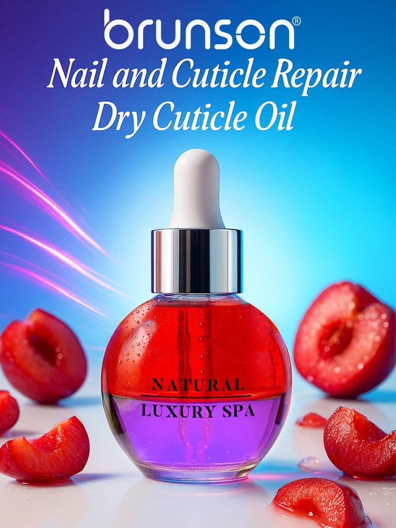 Brunson Nail and Cuticle Repair Oil 30ml Double Layer Hydrating and Nourishing Cuticle Oil with Vitamin E Salon Quality Cuticle Oil for Dry Brittle Nails and Nail Growth Quick Absorbing and Non Greasy - Image 2
