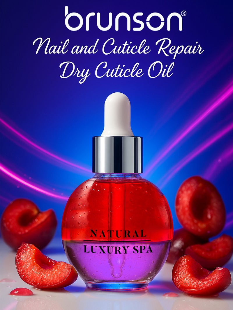Brunson Nail and Cuticle Repair Oil 30ml Double Layer Hydrating and Nourishing Cuticle Oil with Vitamin E Salon Quality Cuticle Oil for Dry Brittle Nails and Nail Growth Quick Absorbing and Non Greasy - Image 3