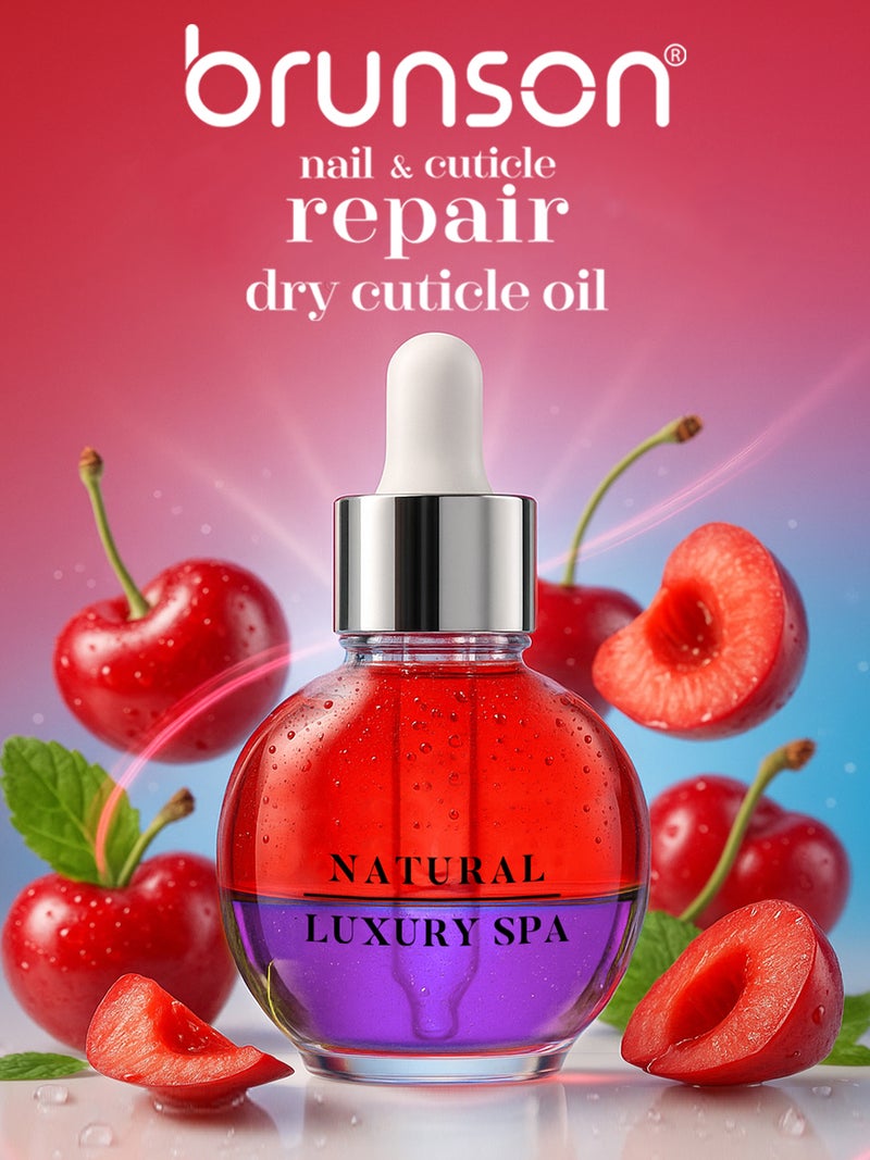 Brunson Nail and Cuticle Repair Oil 30ml Double Layer Hydrating and Nourishing Cuticle Oil with Vitamin E Salon Quality Cuticle Oil for Dry Brittle Nails and Nail Growth Quick Absorbing and Non Greasy - Image 4
