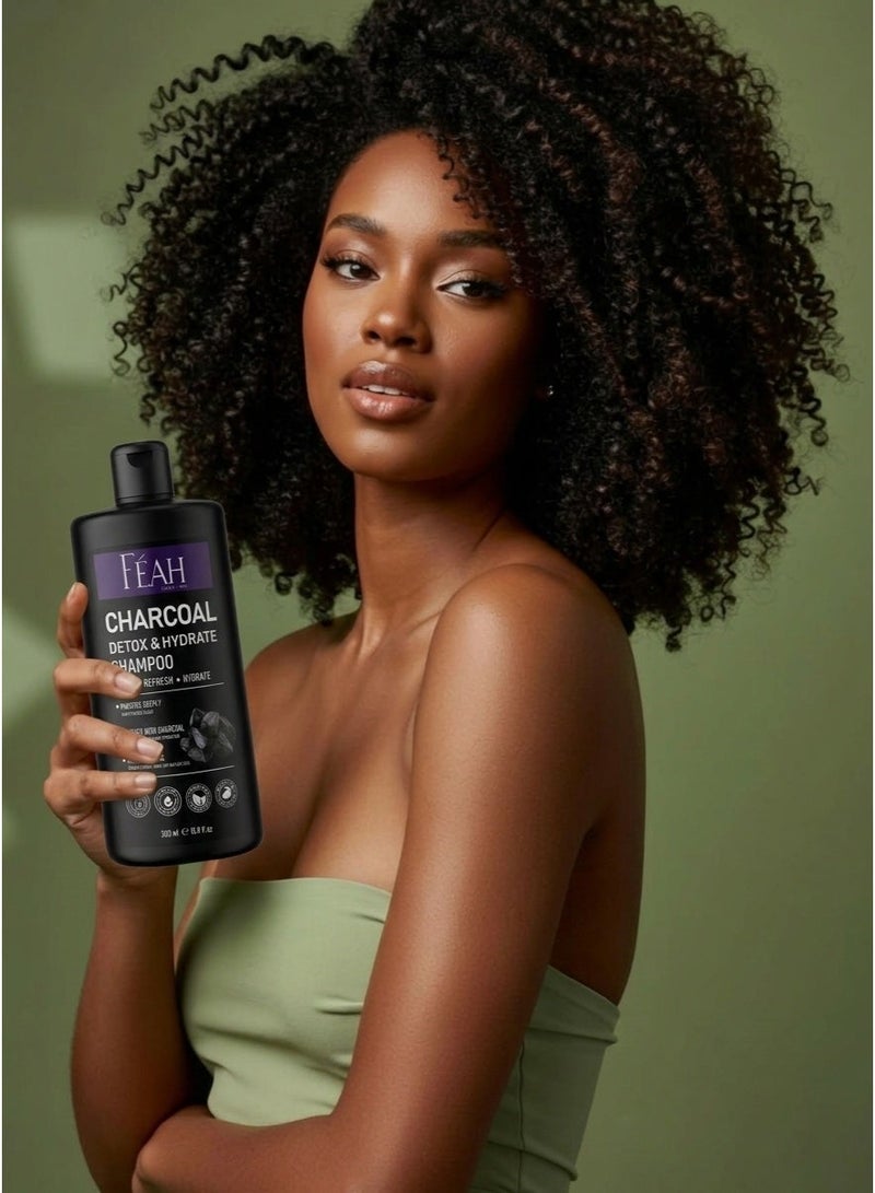 Feah Charcoal Detox & Hydrate Conditioner 500ML - Deep Nourishing & Revitalizing Hair Care - Image 3