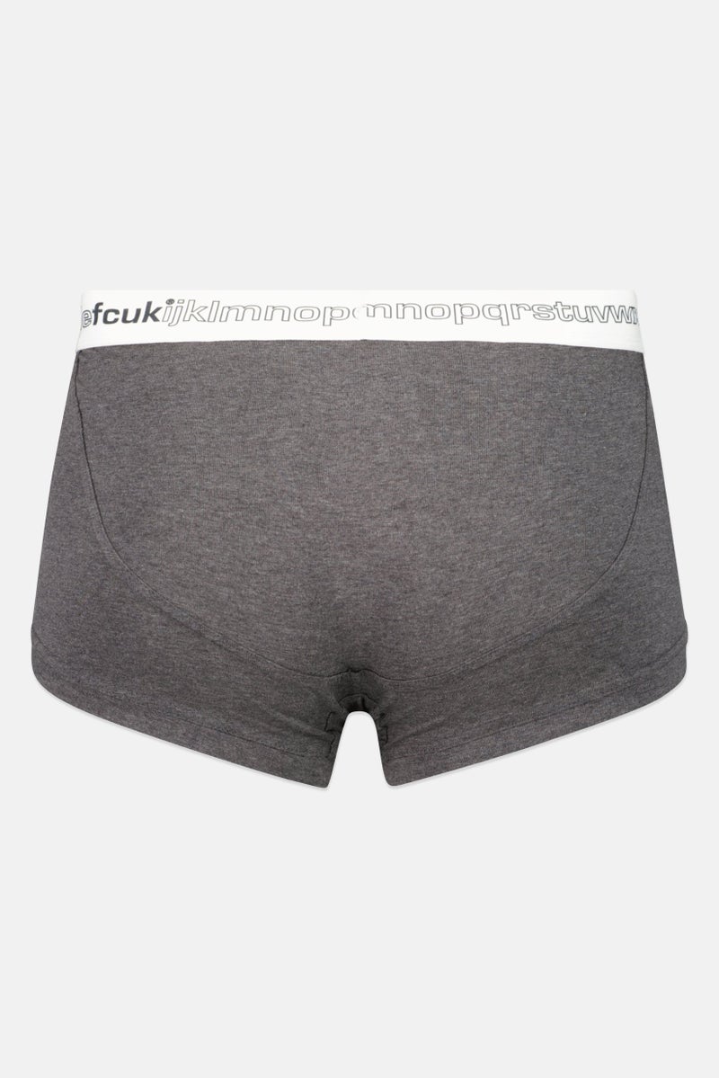French Connection Men 1 Pack Brand Logo Boxer Brief, Grey - Image 2