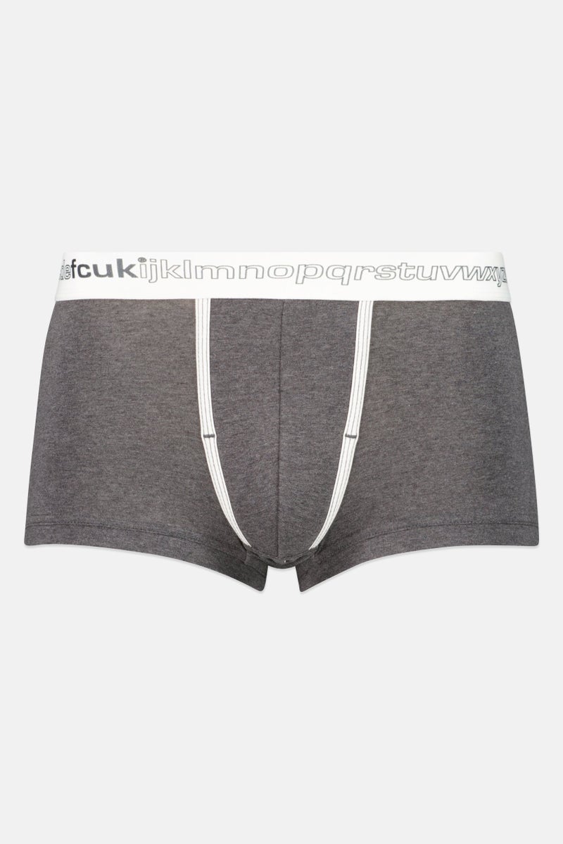 French Connection Men 1 Pack Brand Logo Boxer Brief, Grey - Image 1