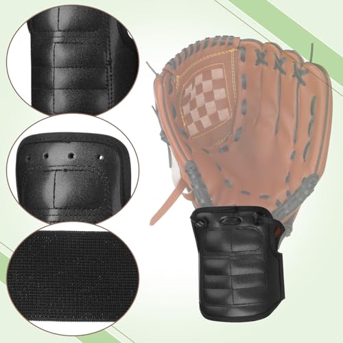 Soulchen Baseball Wrist Guard with Strap Leather Protective Shield for Right and Left Hand Catchers Mitt for Adult Baseball Accessory Supplies - Image 3