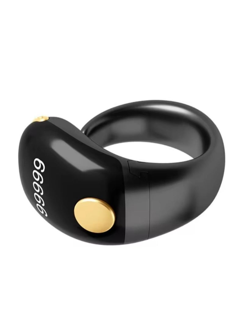 Smart Tasbeeh Ring with OLED Display, 99999 Counter, Prayer Reminder, Type-C Fast Charging, Mobile App & Cloud Sync – Black - Image 2