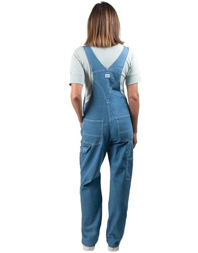 Liberty Womens Washed Denim Bib Overalls, Light Stone Washed, 2X-Large - Image 2
