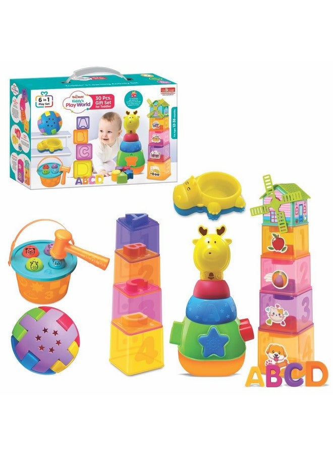 Toymate Kiddy's Play World - A 6 in 1 Toddler's Activity Play Set That Develops Fine Motor Skills and Reasoning Skills for 12 Months and Above - Image 1