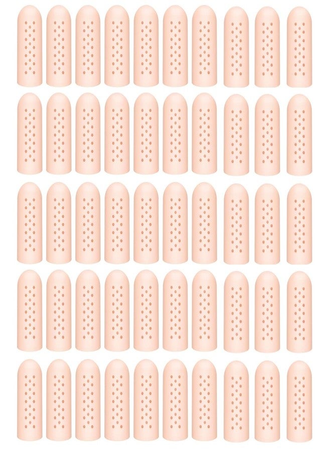 Rneswi 50pcs Finger Protectors, Gel Finger Protectors, Fingertip Protection, Breathable Finger Sleeves, Finger Caps Gloves, Wound and Finger Crack Protective Gloves - Image 1