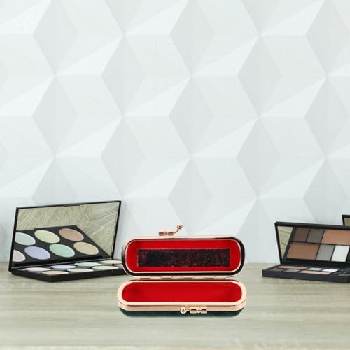 Cabilock Vintage Lipstick Box with Mirror Elegant Makeup Holder for Lipstick Lip Balm & Essential Oils Compact Travel Cosmetic Case - Image 3