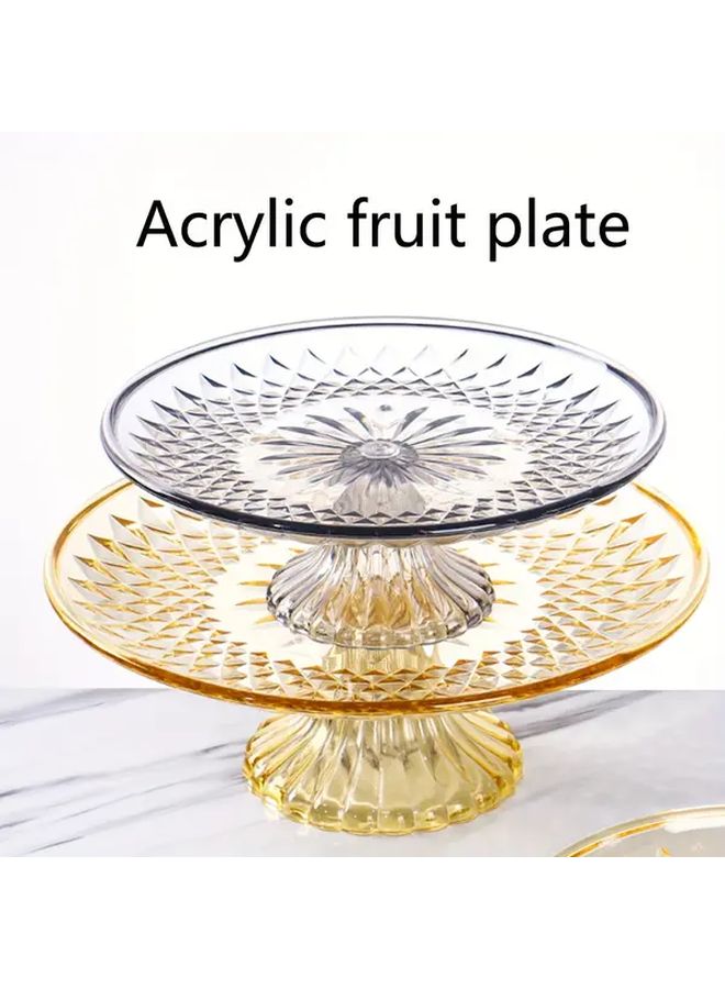 Gray Acrylic Cake Stand 9 84 Inch Shatterproof Serving Tray For Parties And Weddings - Image 1