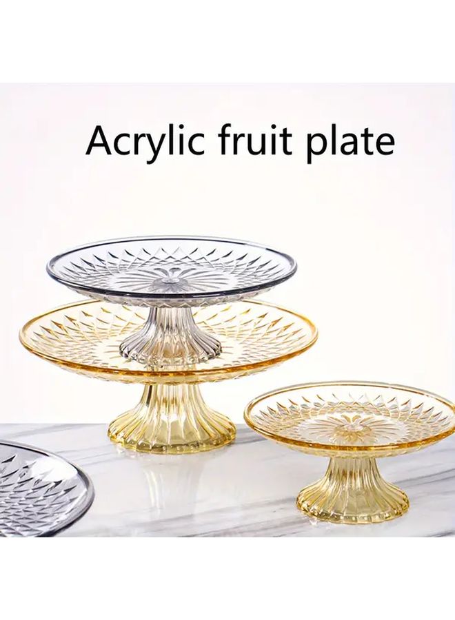 Gray Acrylic Cake Stand 9 84 Inch Shatterproof Serving Tray For Parties And Weddings - Image 4