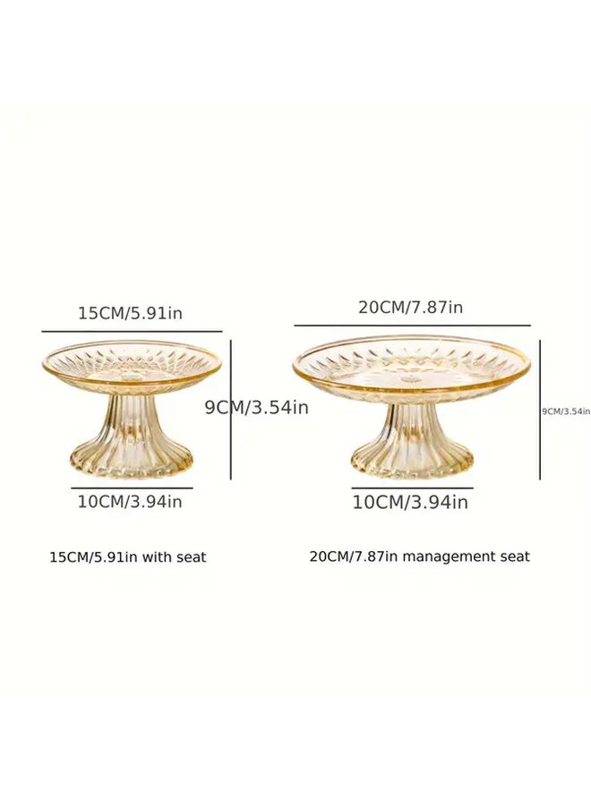 Gray Acrylic Cake Stand 9 84 Inch Shatterproof Serving Tray For Parties And Weddings - Image 2