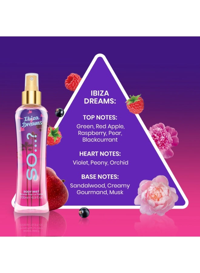 So..? Ibiza Dreams Body Mist 50ml - Image 2