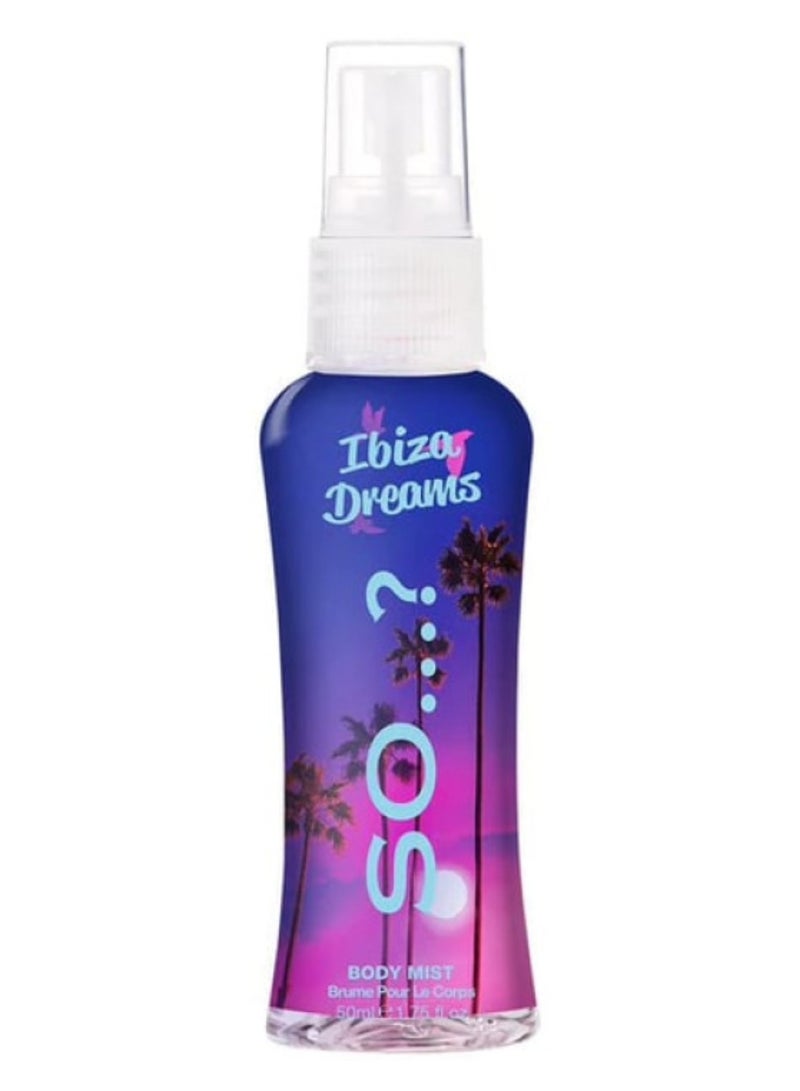 So..? Ibiza Dreams Body Mist 50ml - Image 1