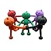 MAGMEN Magnetic Fidget Toy 5pc Action Figures Birthday Party Favors NonCandy STEM Gift Pumpkinhead Sensory Travel Desk Toy for Kids Ages 3 Stress Relief Collectible Boys Girls - Image 2