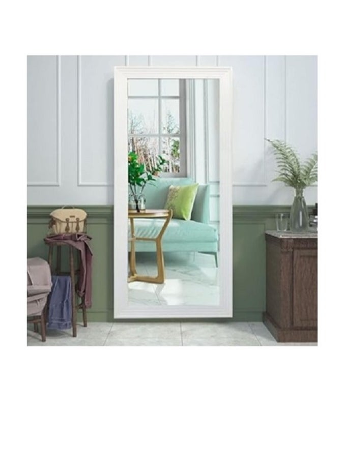 Decorhills DECORHILLS 84X194CM Strong Full Length Dressing Mirror Large Rectangle for Bedroom Living Room Mirrors Wall-Mounted Mirror, Pvc Thick Frame, (White)  - Image 2