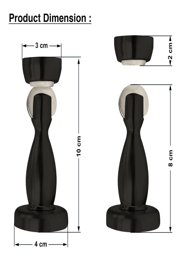 Ruboxa Door Stopper for Main Door/4 Inch Door Magnet Stopper/360 Degree Magnet Doors Catcher - Pack of 1 (Black) - Image 3