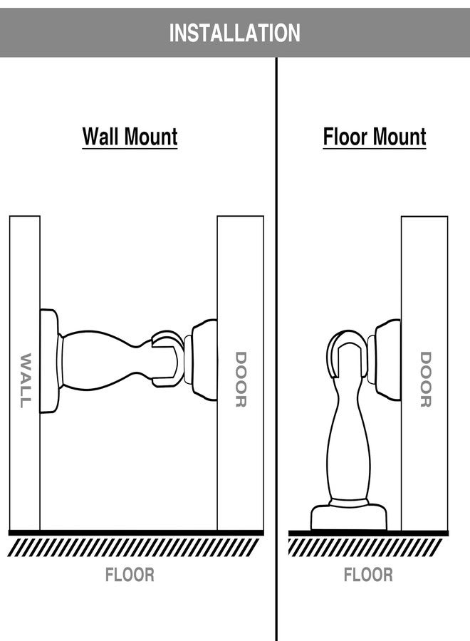 Ruboxa Door Stopper for Main Door/4 Inch Door Magnet Stopper/360 Degree Magnet Doors Catcher - Pack of 1 (Black) - Image 5