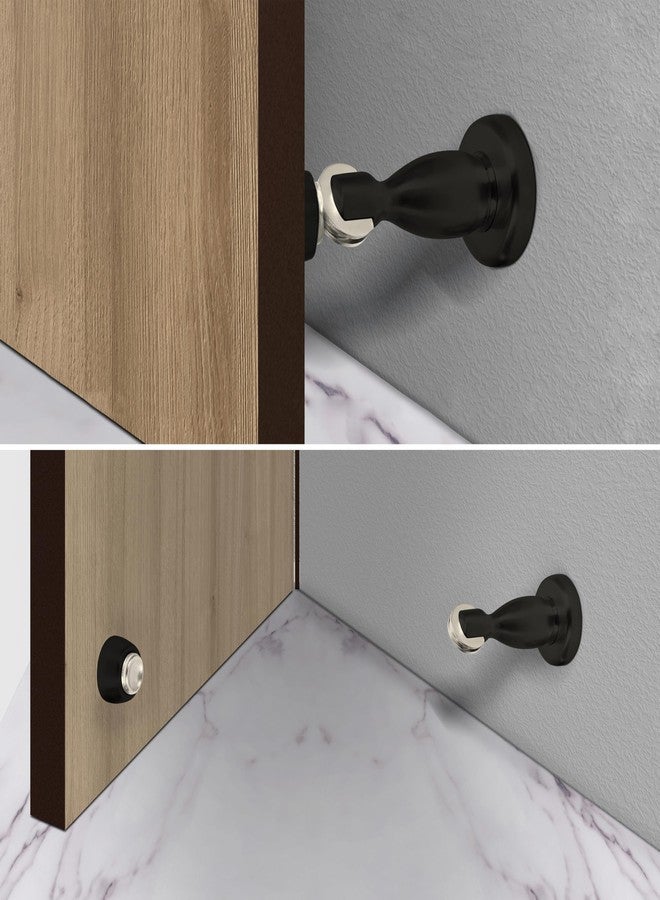 Ruboxa Door Stopper for Main Door/4 Inch Door Magnet Stopper/360 Degree Magnet Doors Catcher - Pack of 1 (Black) - Image 4