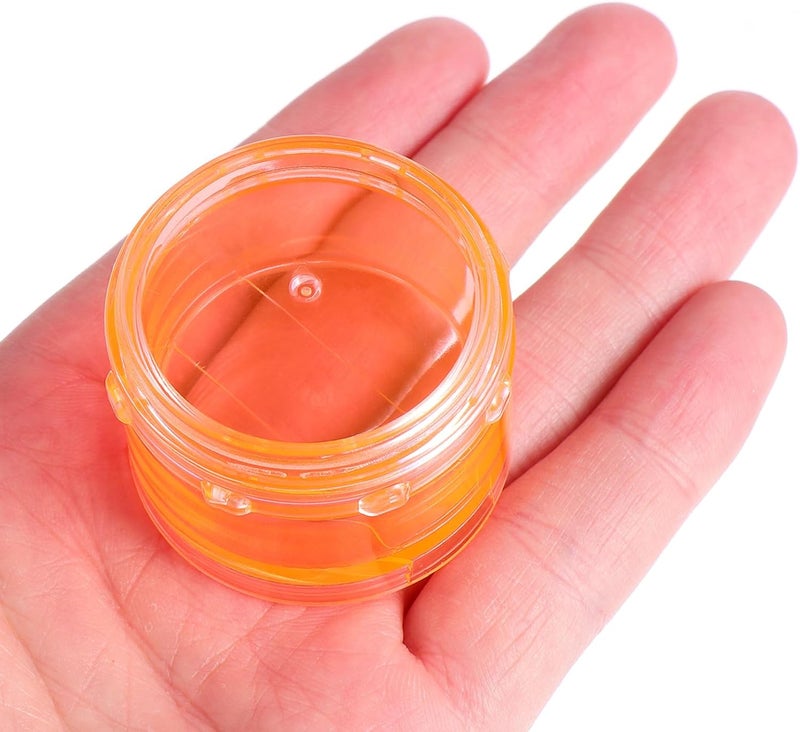 Baluue Weekly Portable Mini Sealed Pill Organizer Container, 7-Day Travel Medicine Storage Case, Detachable Orange Compact Weekly Organizer for Tablets and Supplements - Image 4
