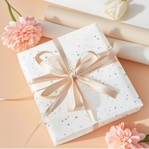 Ueerdand White Glitter Tissue Paper for Gift Bags 36 Sheets 14x20 Inch Recyclable Wrapping Paper for Weddings Birthdays Party Festival Decorations DIY Craft Supplies - Image 5