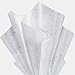 Ueerdand White Glitter Tissue Paper for Gift Bags 36 Sheets 14x20 Inch Recyclable Wrapping Paper for Weddings Birthdays Party Festival Decorations DIY Craft Supplies - Image 1