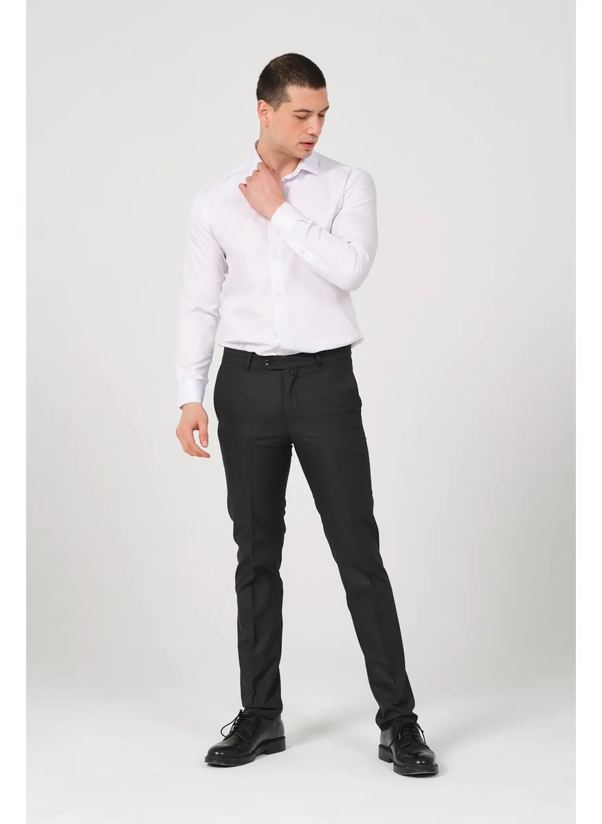 HYMAN Slim Fit Men's Fabric Trousers