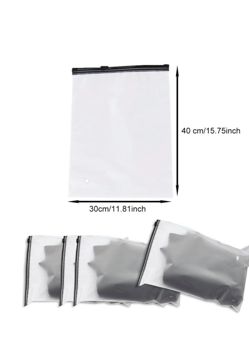 20 Pack Ziplock Bags, Reusable Portable Clear Frosted Airtight Toiletries Bag, 40 x 30cm Storage Bags, Suitable for or Clothes Shoes Cosmetics Offices Supplies - Image 2