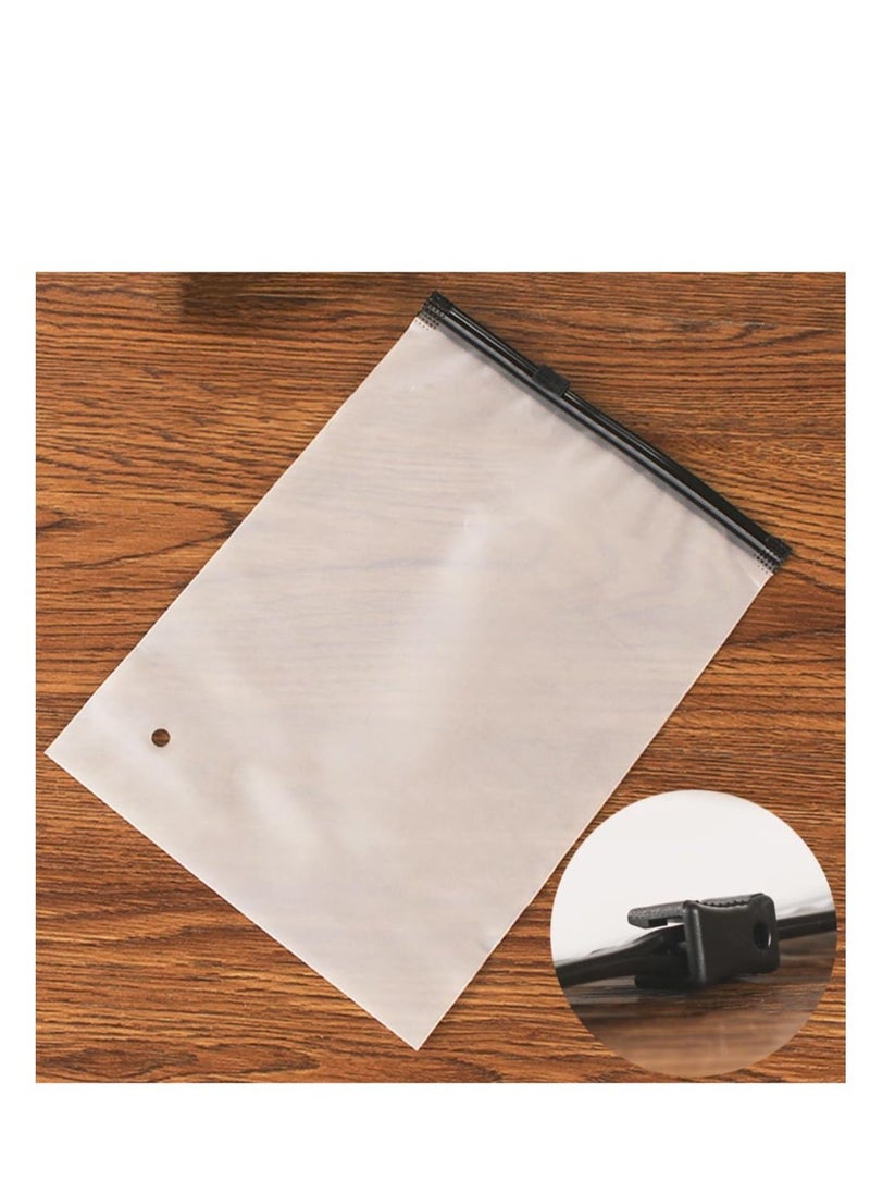 20 Pack Ziplock Bags, Reusable Portable Clear Frosted Airtight Toiletries Bag, 40 x 30cm Storage Bags, Suitable for or Clothes Shoes Cosmetics Offices Supplies - Image 3