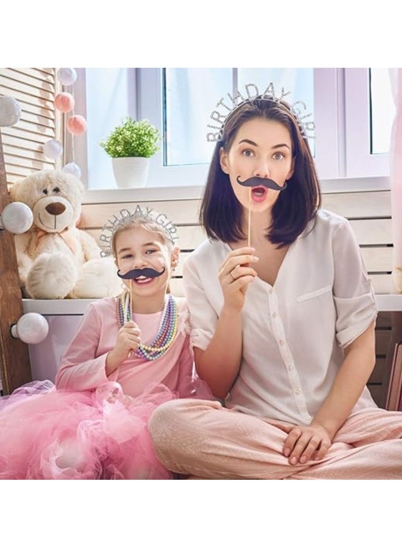 AROAQ Birthday Girl Headband Birthday Tiara Crown Gold - Image 2