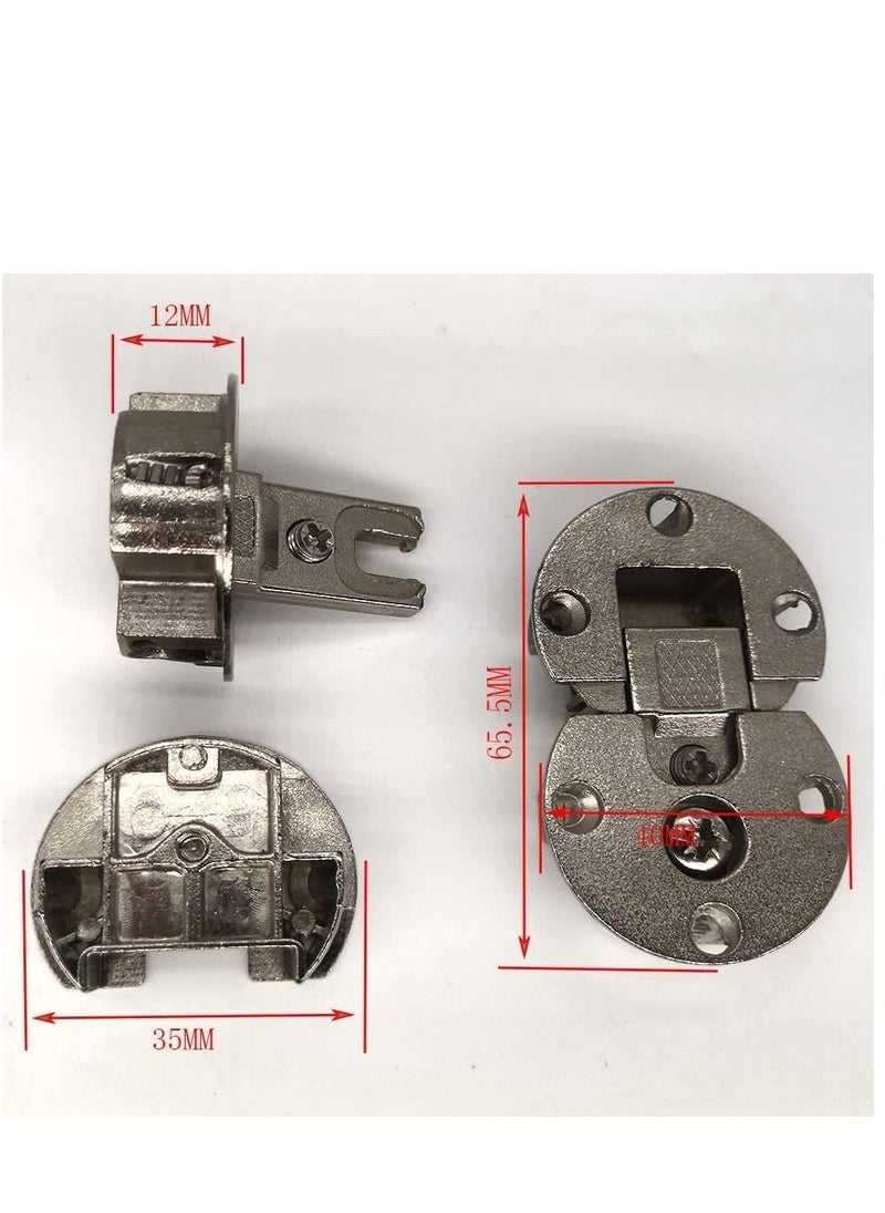 Y&D - Folding Table Hinge 1/4'' 90 Degree Flip Top Drop Front Desk Drawer Adjustable Concealed for Cupboard Cabinet Furniture Doors Hardware Hinges - Image 1