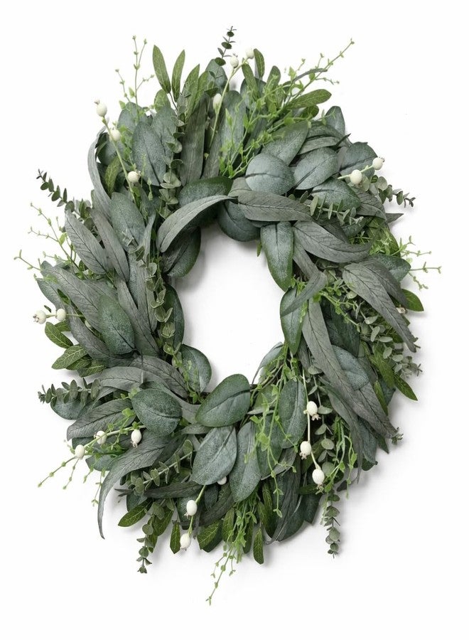 Vlorart 26 Inch Eucalyptus Wreath, Artificial Spring Summer Wreaths for Front Door - Image 1