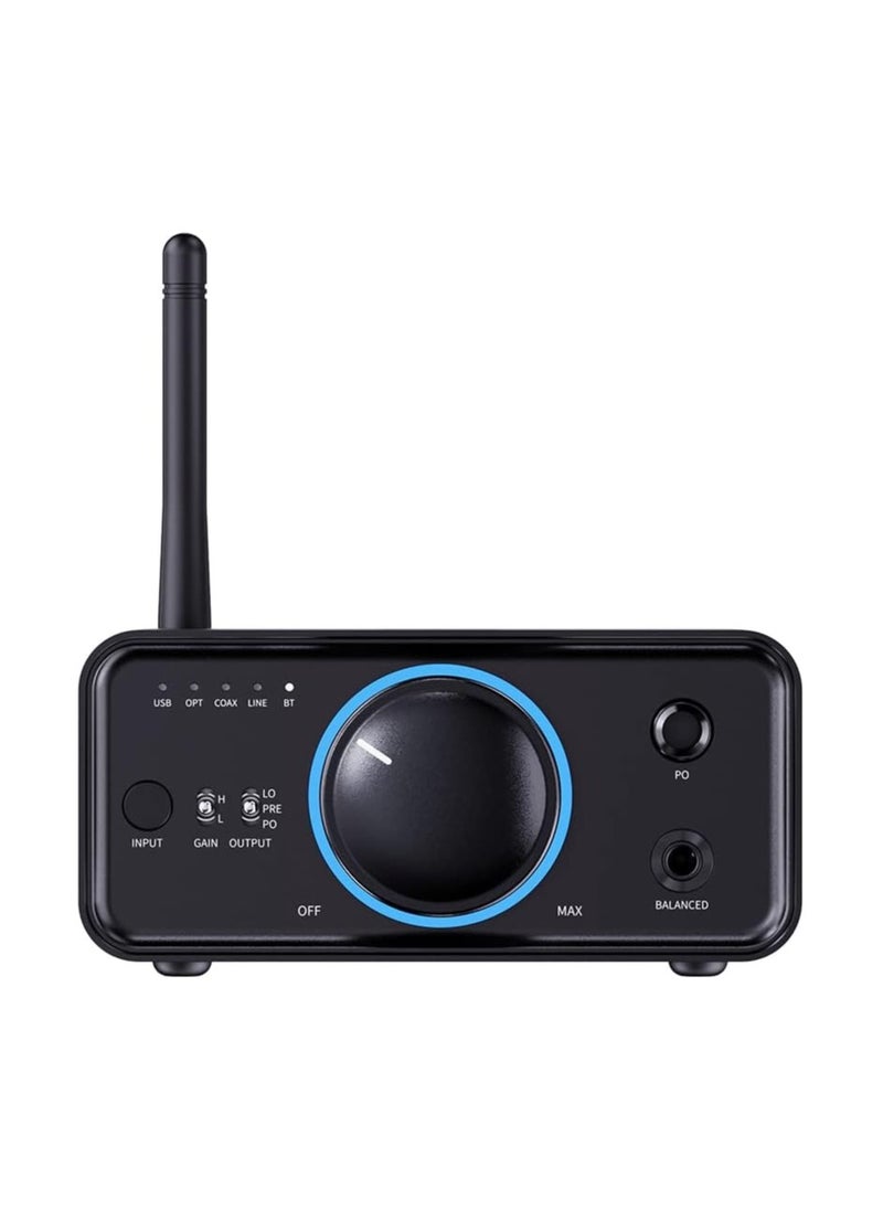 FiiO - FiiO K7BT Balanced HiFi DAC Bluetooth Headphone Amplifier AK4493S*2, XMOS XU208 PCM384kHz DSD256,USB/Optical/Coaxial/RCA Inputs, 6.35mm/4.4mm Output(US Plug) - Image 1