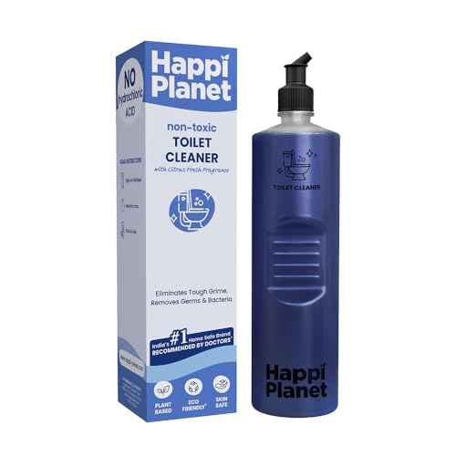 Happi Planet | Organic Disinfectant Toilet Cleaner | 1L | Natural, Non Toxic, Plant Based, Biodegradable, Herbal | Eliminates Tough Grime, Germs & Bacteria | No Toxic Fumes - Image 1