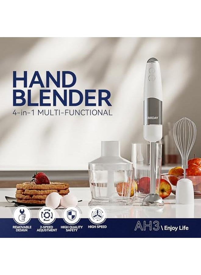 Hand Blender Integrated Storage Stand 800W Multi Purpose Stainless Steel Stick Immersion Blender 6 Speed And Turbo Mode Hand Mixer 700Ml Mixing Beaker 500Ml Food Processor Whisk