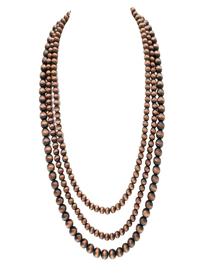 We We Western Navajo Pearl Necklace for Women Multi Layer Pearls Turquoise Beaded Boho Chic Statement Necklaces Southwestern Navajo jewelry (western neckalce) - Image 1