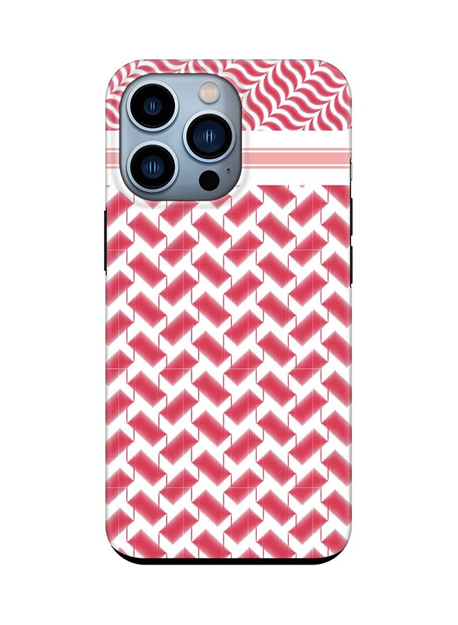 Tough Pro Series Case for Apple iPhone 14 Pro Dual Layer hybrid PC & TPU Customized Mobile Cover Shield with inner TPU protection Matte Finish - Shemag (Red)