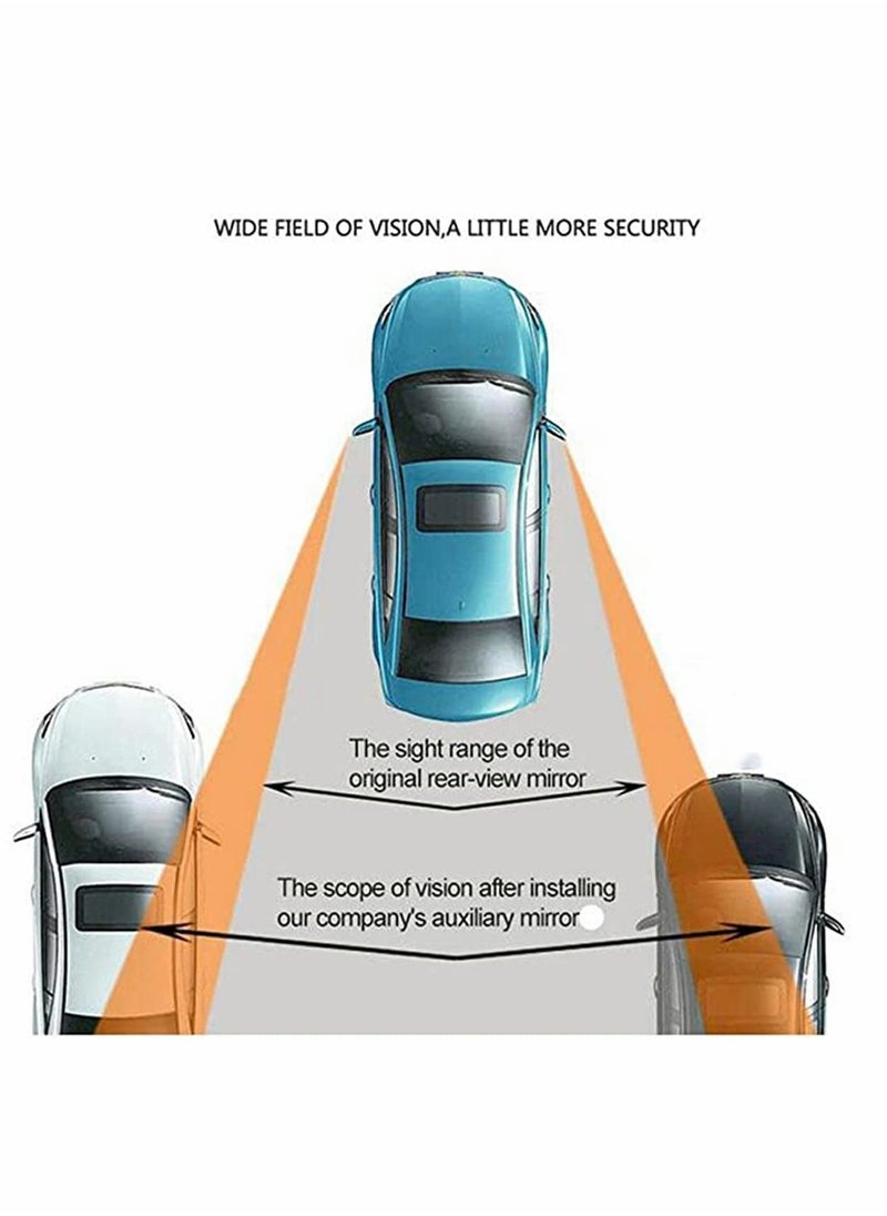 Generic - Blind Spot Mirror, Rearview Convex Adjustable Side Mirrors 360 Degree Adjustable Extra Wide Angle View For SUV Car Truck Van Traffic Safety - Image 1