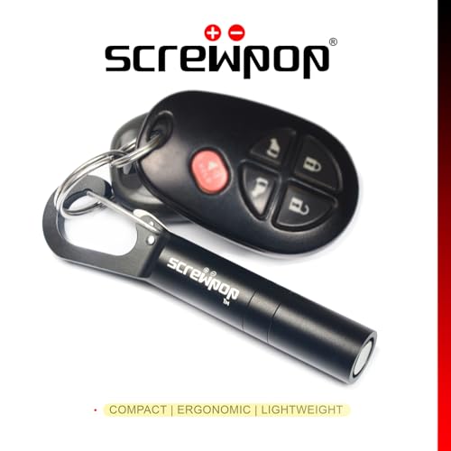 Screwpop Telescoping Cigar Punch 4.0 Ultra-Sharp with Twin Prong Nubber Carabiner Clip Bottle Opener Anodized Black - Image 2