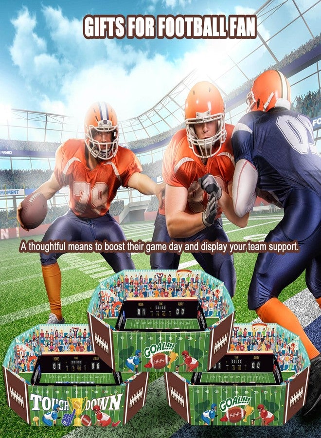 MONNCHA Football Party Decorations Supplies Snacks Tray, Tailgate Essentials Rugby Game Theme Birthday Celebration Snack Bowl Box Plate Paper Serving Platter Stadium Set Trunk Decor Favors Gift 2 PCS - Image 5