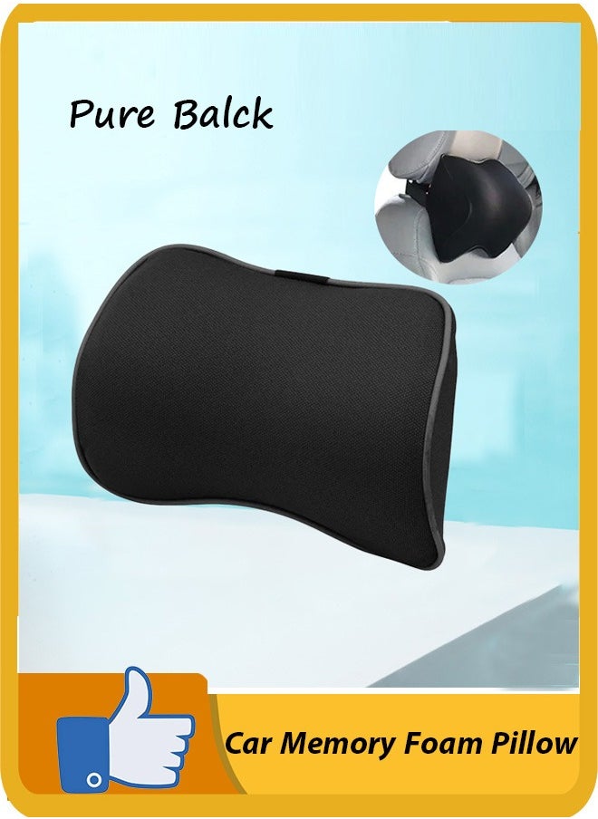 Generic Car Pillow, Car Neck Pillow for Neck Pain Relief and Cervical Support,Car Seat Neck Pillow with 100% Pure Memory Foam and Washable Cover,Car Headrest Pillow for Ergonomic Design(Black)  - Image 1
