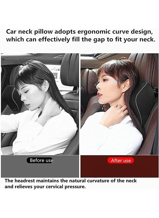 Generic Car Pillow, Car Neck Pillow for Neck Pain Relief and Cervical Support,Car Seat Neck Pillow with 100% Pure Memory Foam and Washable Cover,Car Headrest Pillow for Ergonomic Design(Black)  - Image 5
