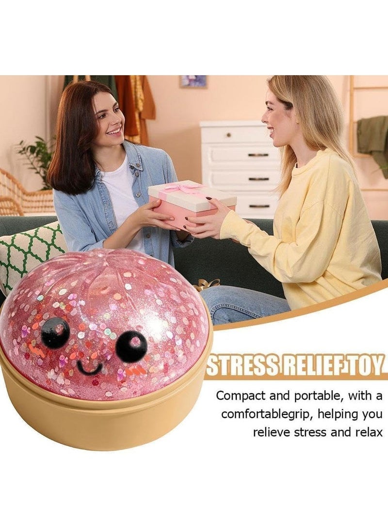 Meetion 1pc Random Glitter Dumpling Squishies Mystery Box Squeeze Toy, Squishy Dumpling Fidget Toys for Adults, Stress Relief Sensory Toy - Image 5