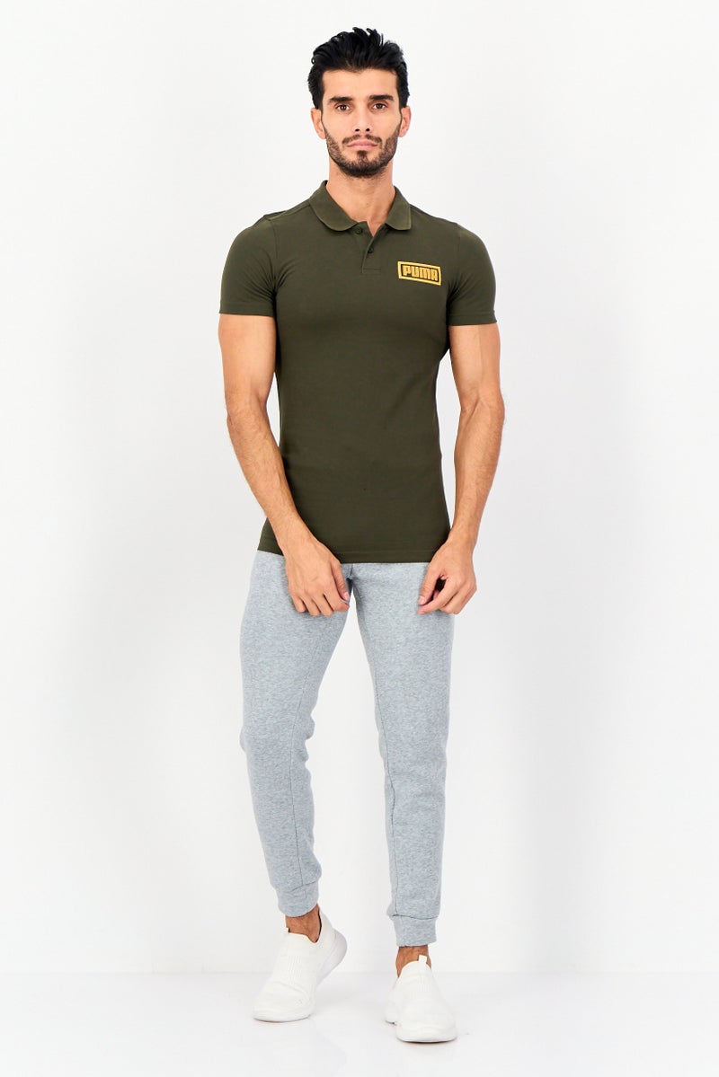 PUMA Men Slim Fit Short Sleeve Outdoor Polo Shirt, Olive - Image 4
