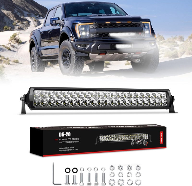 4WDKING 20 Inch LED Light Bar - Screwless Design, Waterproof, Double Row Off Road Combo Beam - Image 1